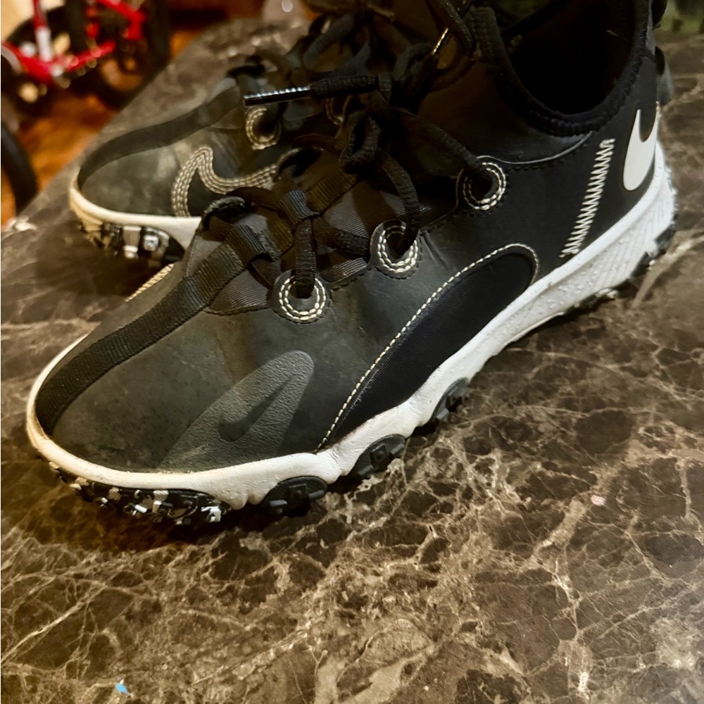 Nike Black and White Turf Shoes 5Y